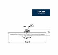 GROHE RAINSHOWER 310 DUCHA MURAL